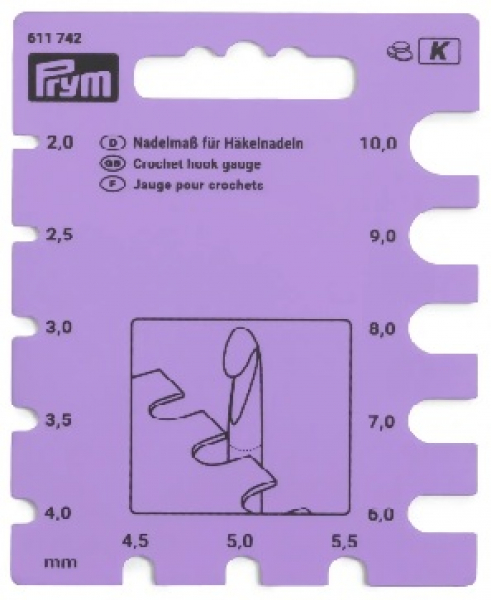 Nadelmaß für Häkelnadeln